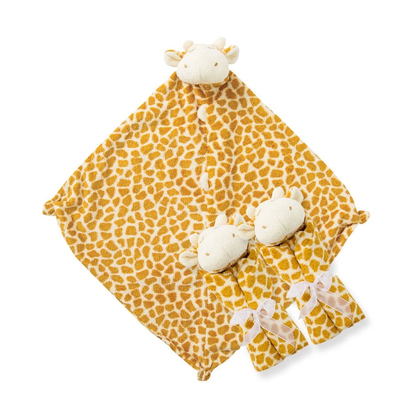 Angel Dear - Brown Giraffe, Pair And A Spare Blankie Set - Image 2